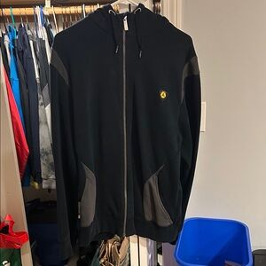 Jordan Black and Gray Zip-Up Sweater